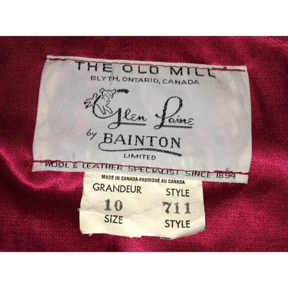 VTG 70’S WOMEN'S BOMBER LEATHER JACKET RED/BLACK ARM PATCHES BY BAINTON SZ 10 - Picture 6 of 6